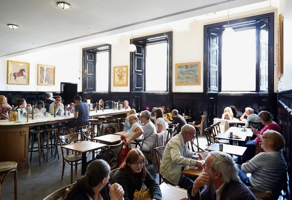 National cafe interior with people in the National cafe interior in London