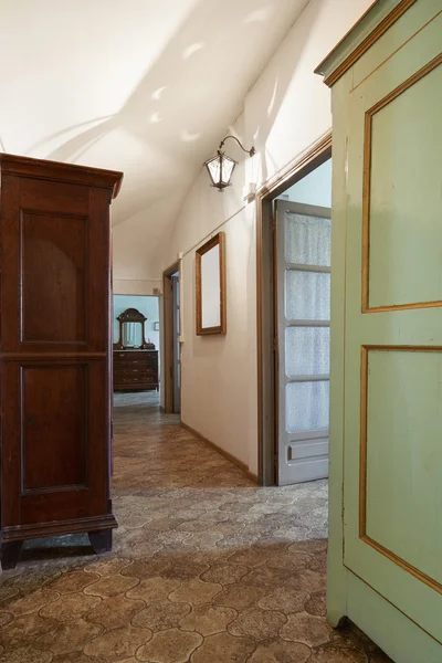 Hallway, corridor room in old house interior