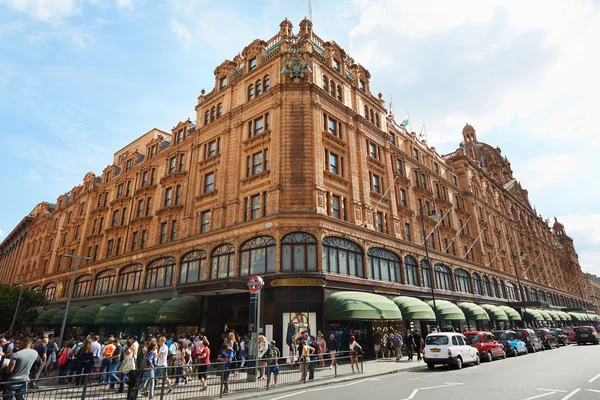 The famous Harrods department store building in London