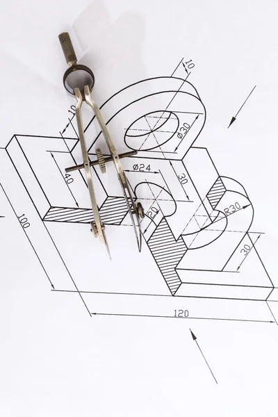 Technical drawing compass