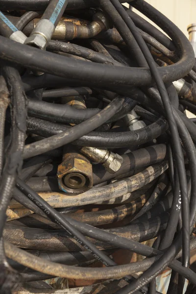 Old hydraulic hoses