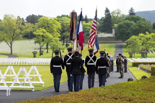 Memorial day at American cemetery in France