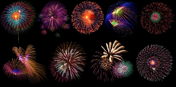 Beautiful firework set on black background