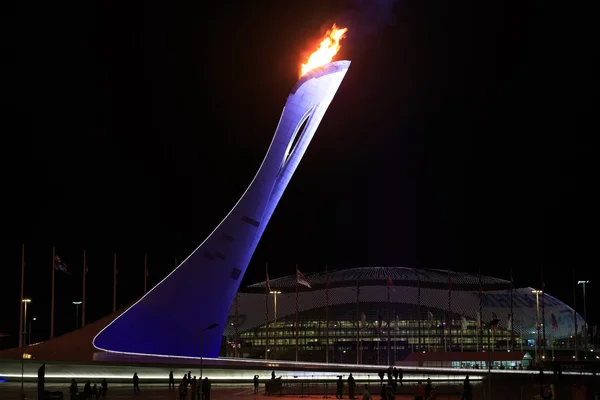 February 10, 2014 - Sochi, Russia, Olympic Park. Burning the Olympic flame