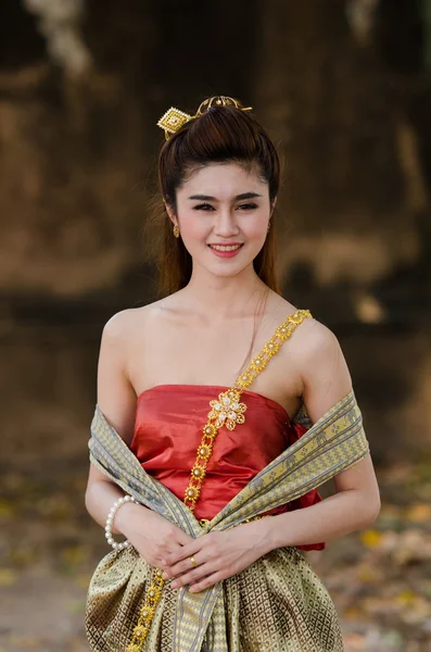 Thai woman dressing traditional.