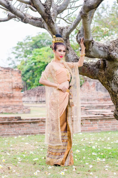Thai woman dressing traditional.
