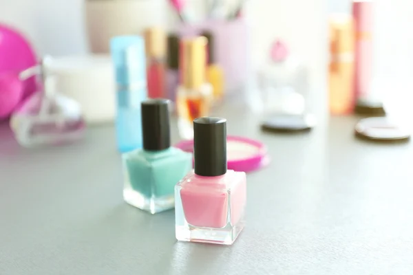 Nail polish with makeup cosmetics