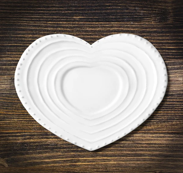 Plate in shape of heart