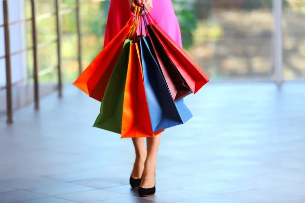 Woman with shopping packages