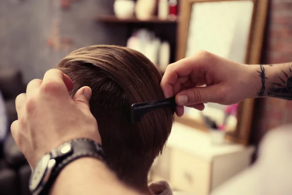 Stylish man haircut