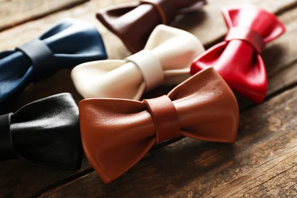 Leather bow ties