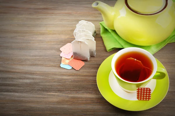 Cup of tea with tea bags