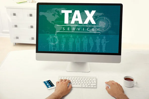 Online Tax payment concept.