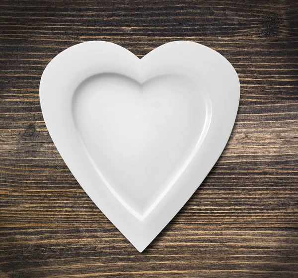 Plate in shape of heart