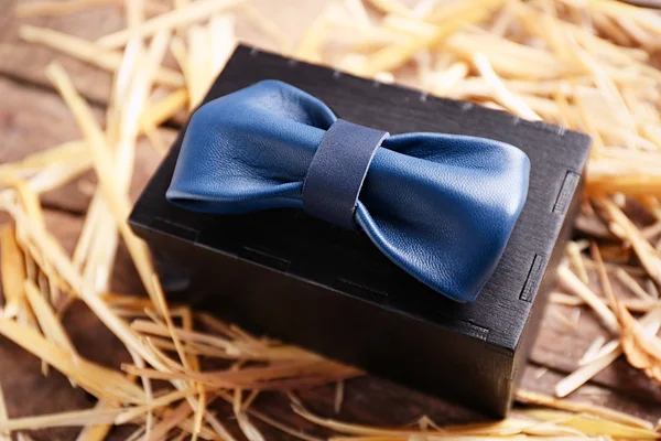 Leather bow tie