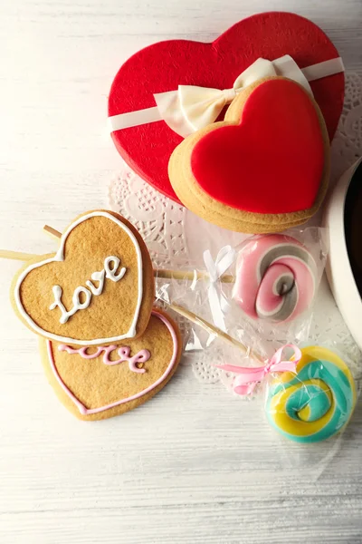 Valentine heart cookies