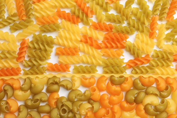 Various types of pasta, top view