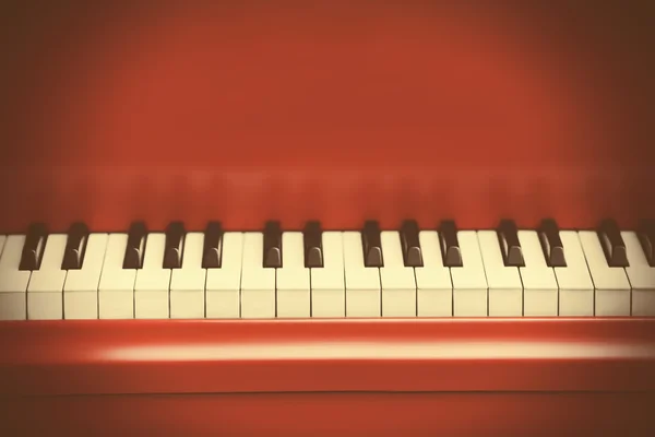 Keys of red piano