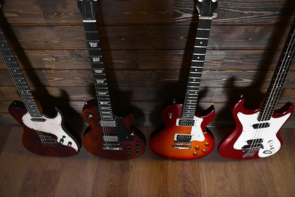 Four electric guitars