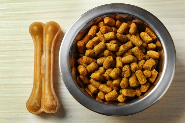 Dog food in bowl