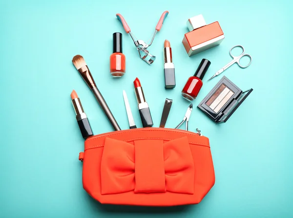 Makeup cosmetics and manicure tools