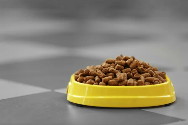 Pet food in bowl