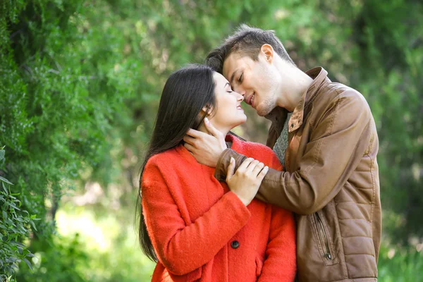 Lovely couple in park