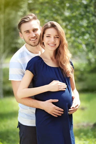 Happy family expecting baby