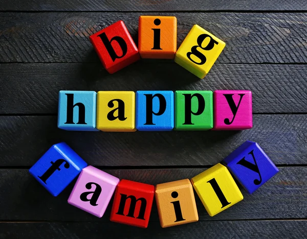 Color words BIG HAPPY FAMILY