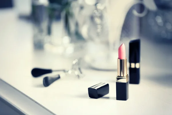 Lipstick on light table
