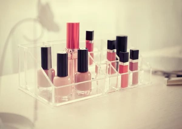 Cosmetic set on table