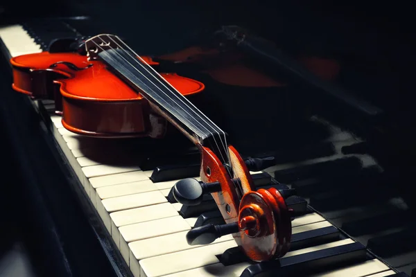 Violin and piano keys