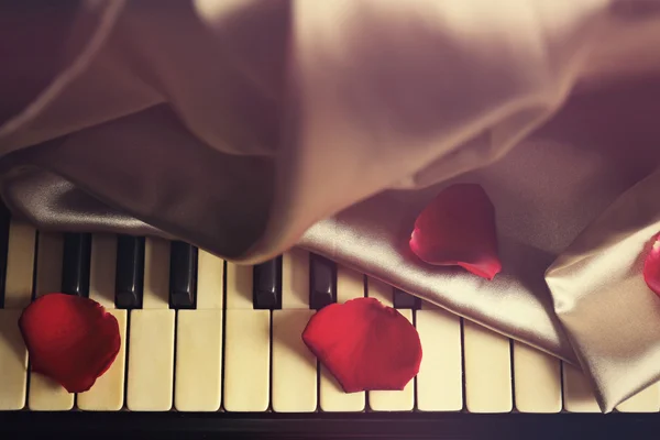 Petals on piano keys