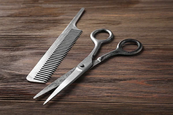 Vintage scissors and comb
