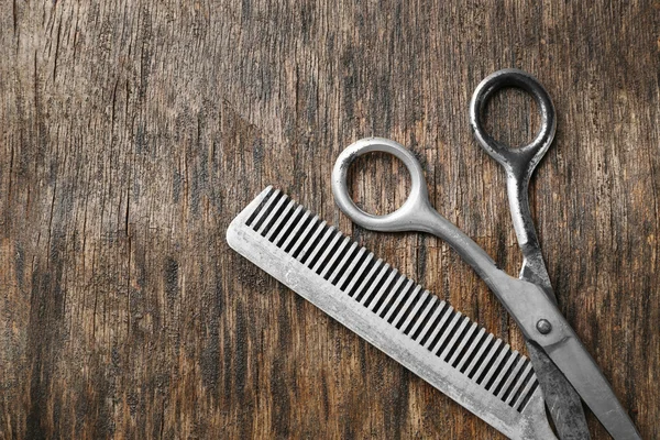 Vintage scissors and comb