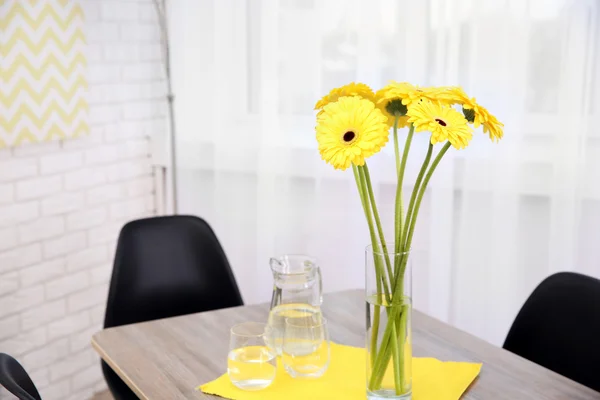 Dining table in home interior