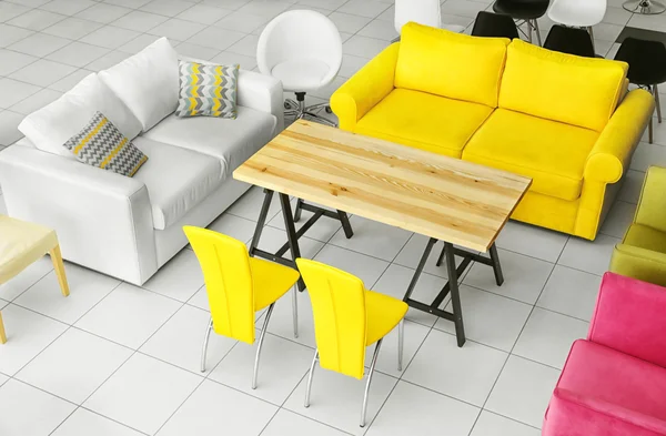 Colorful furniture in interior