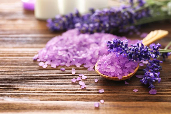 Purple sea salt with lavender