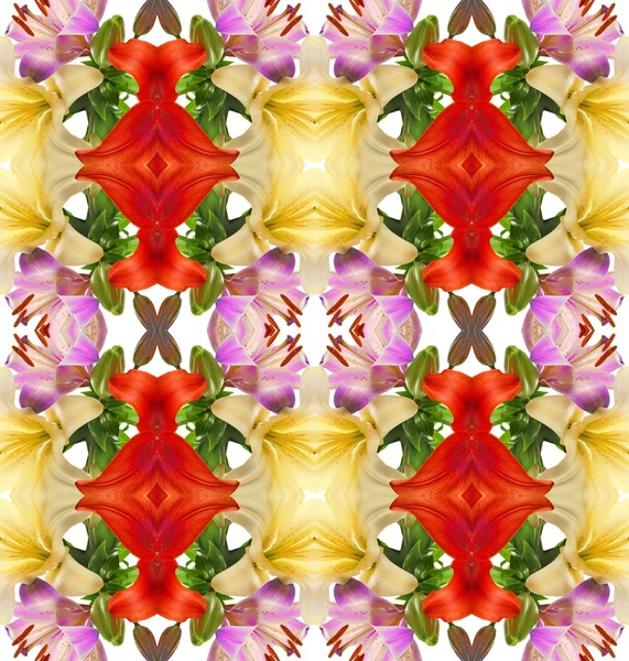 Flowers mirror pattern