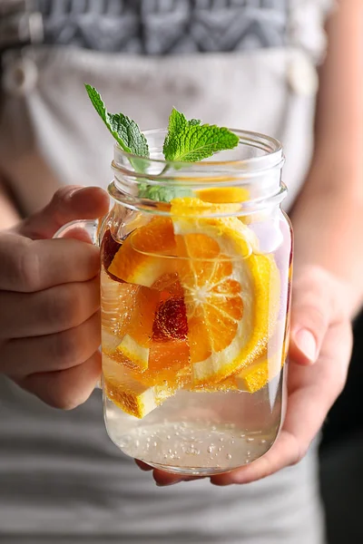 Refreshing water with fruits