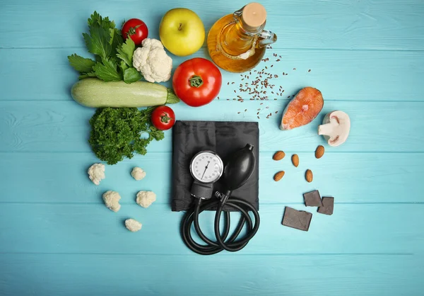 Healthy food with tonometer