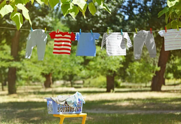 Baby laundry hanging