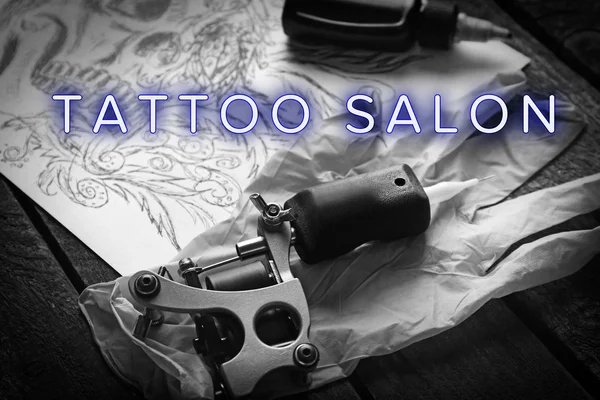 tattoo master with text Tattoo Salon