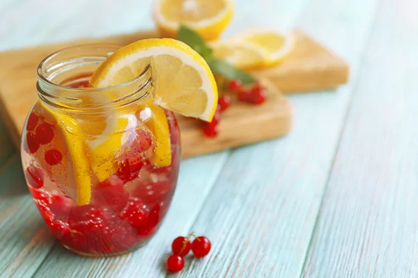 Refreshing water with fruits