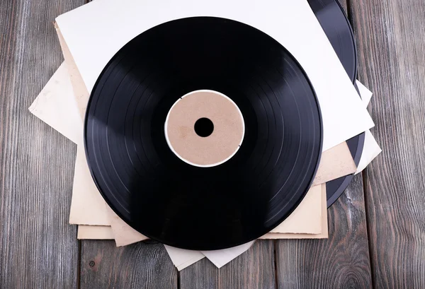 Vinyl records and paper covers