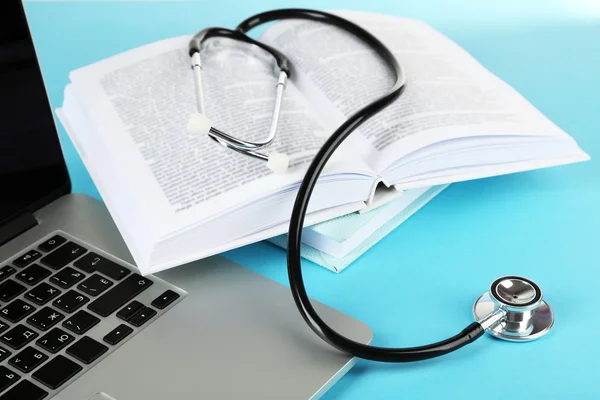 Medical stethoscope with books