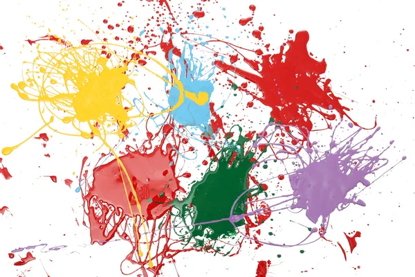 Colorful splashes of paint