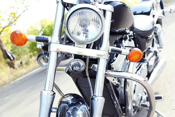 Motor bike headlight, close-up