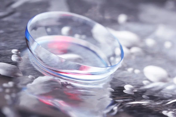Contact lens with water drops