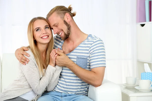 Young happy couple after therapy session with family psychologist